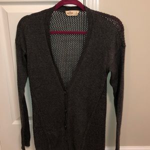 GREY HOLLISTER CARDIGAN